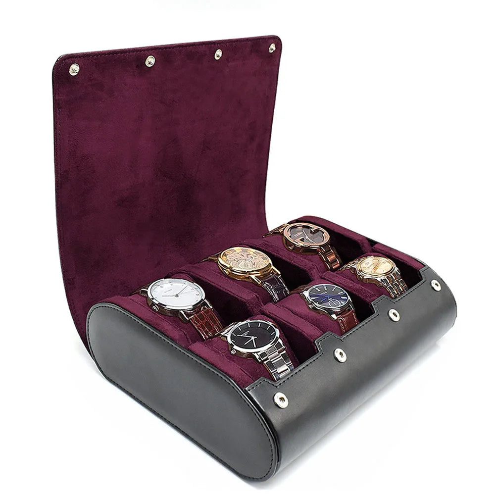 6-Slot Watch Travel Case Organizer for All