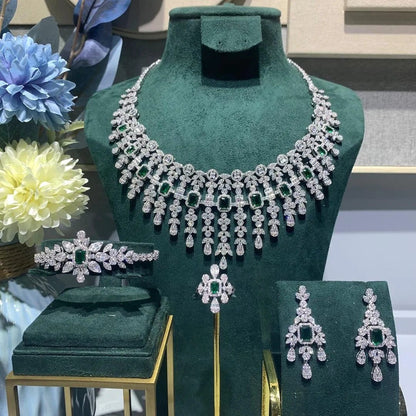 Luxury Wedding Jewelry Set: 4 Pieces