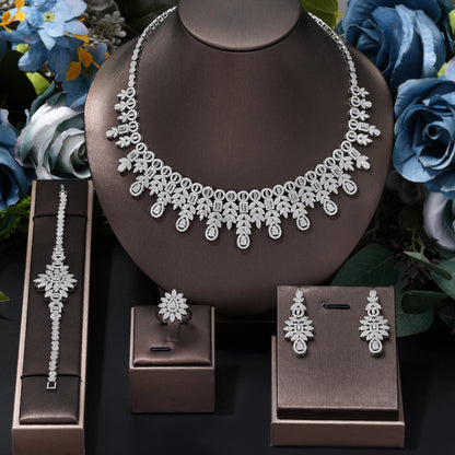 Luxury Wedding Jewelry Set: 4 Pieces