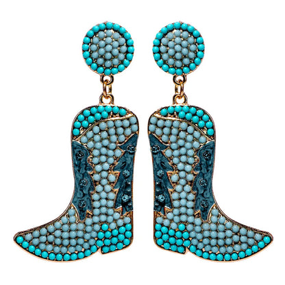 Bohemian Western Cowgirl Beaded Earrings for Women