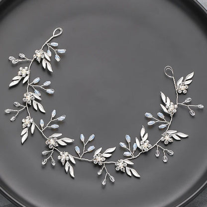 Handmade Silver Pearl Hair Bands for Weddings