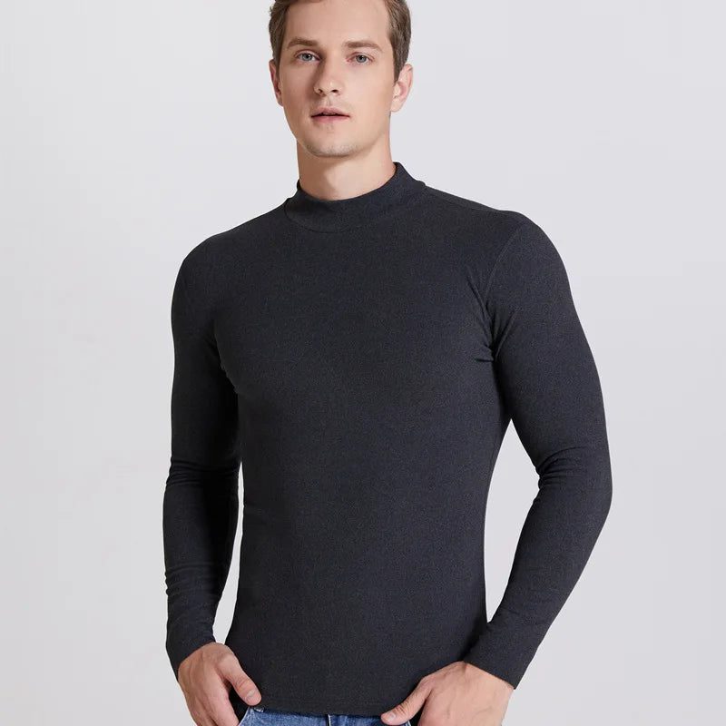 Men's Plus Velvet Thermal Long Sleeve T-shirt