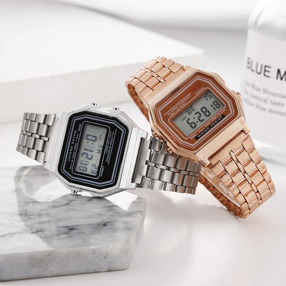Unisex Vintage LED Digital Sports Wristwatch
