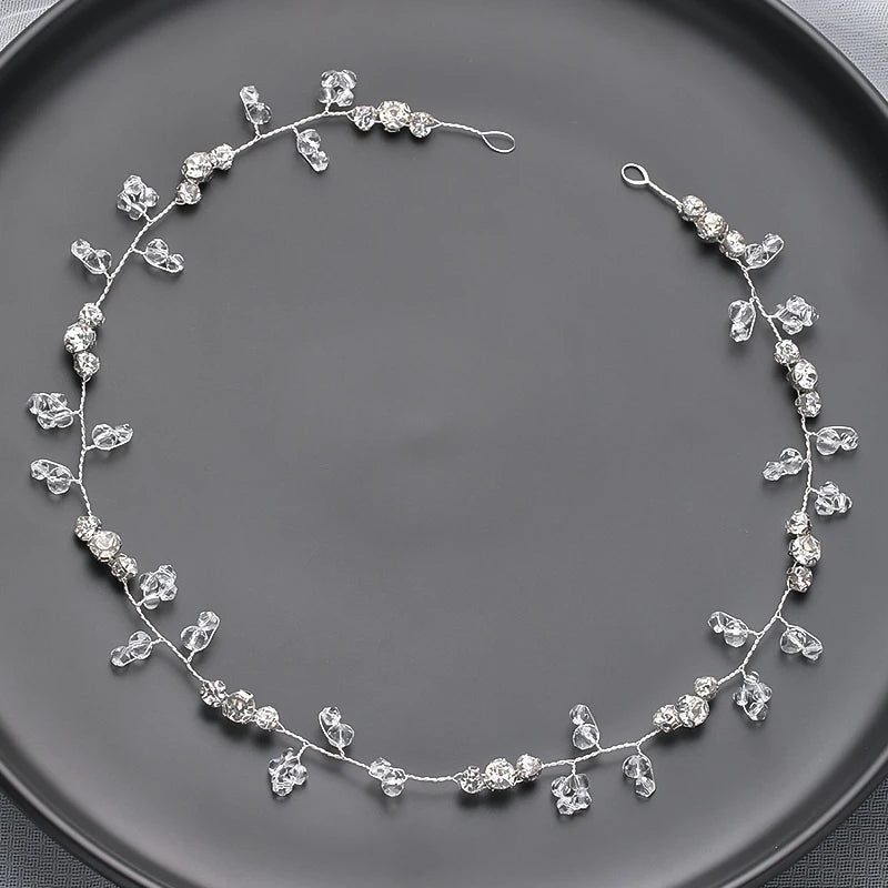 Handmade Silver Pearl Hair Bands for Weddings