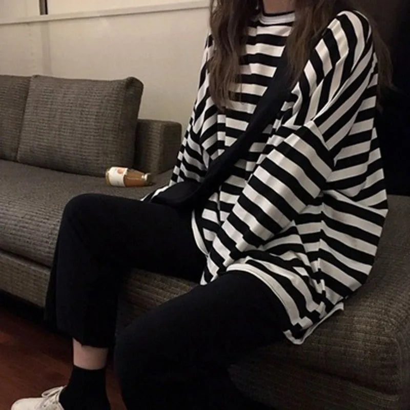 Striped Long Sleeve T-Shirt for Women