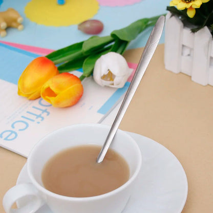 Elegant Long Handled Silver Dessert Spoon