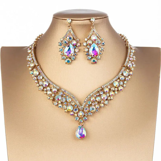 Gorgeous Crystal Bridal Jewelry Set for Weddings