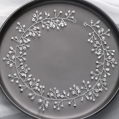 Handmade Silver Pearl Hair Bands for Weddings