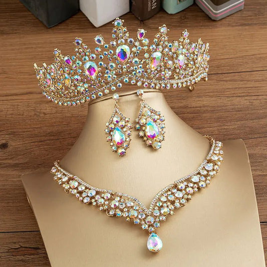 Gorgeous Crystal Bridal Jewelry Set for Weddings