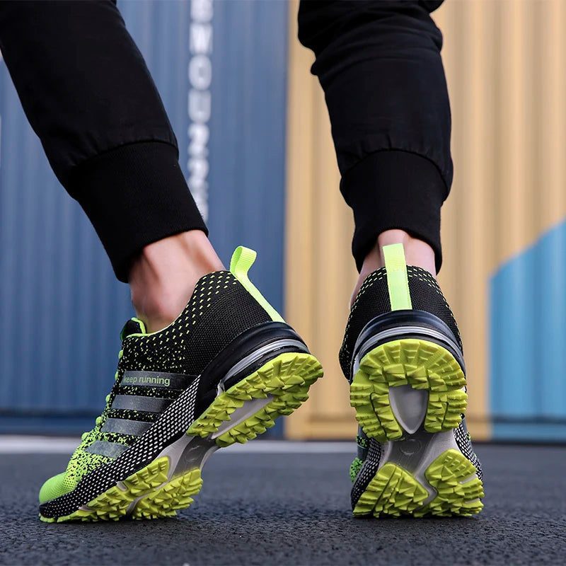 Unisex Breathable Green Running Shoes Size 48