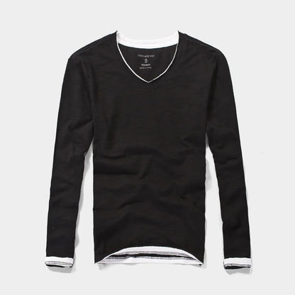 2023 Vintage V-Neck Long Sleeve T-Shirt