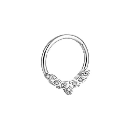 Stainless Steel Heart Clip On Septum Jewelry