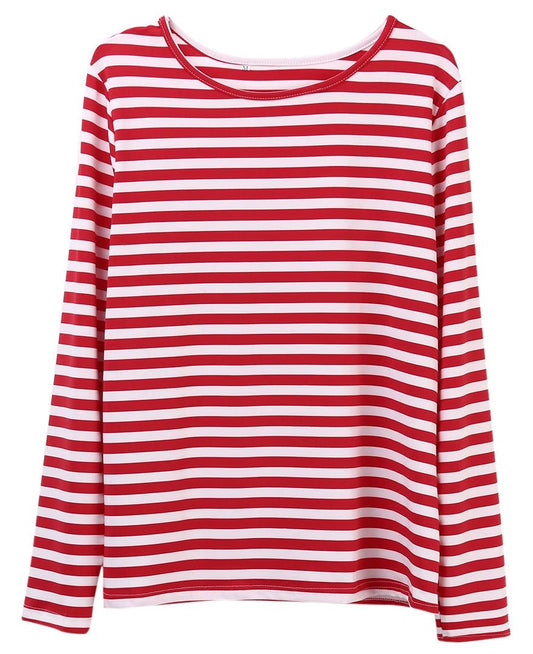 Casual Striped Long Sleeve T-Shirt for Women