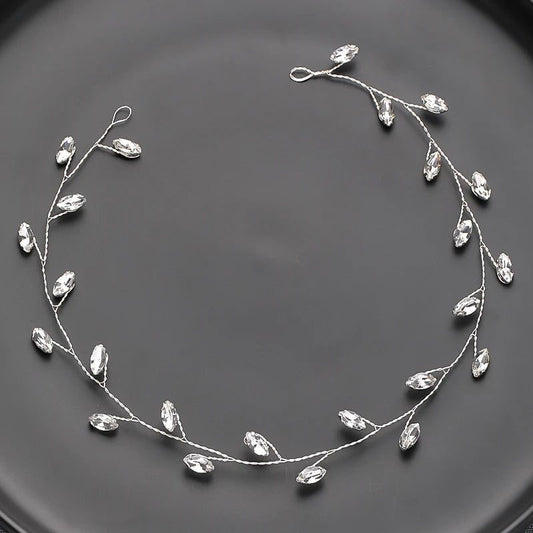 Handmade Silver Pearl Hair Bands for Weddings