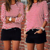 Casual Striped Long Sleeve T-Shirt for Women