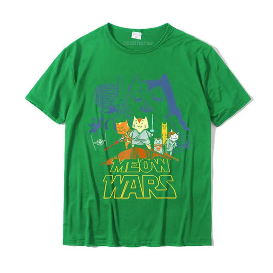 Funny Cat Meow Wars Christmas T-Shirt