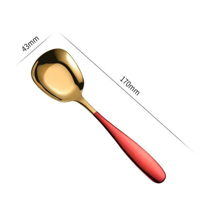 Stylish Stainless Steel Flat Bottom Soup Spoons