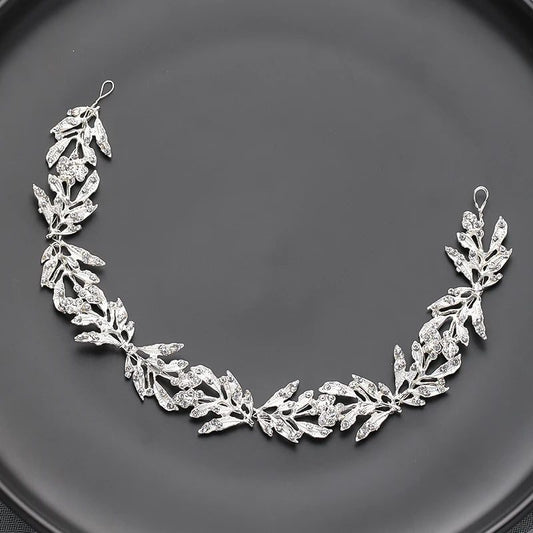 Handmade Silver Pearl Hair Bands for Weddings