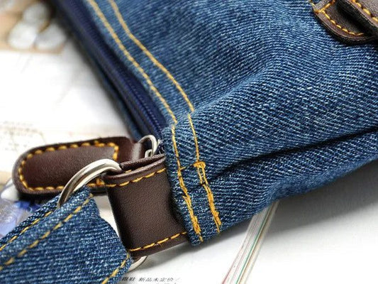 Adjustable Denim Crossbody Bag for Women