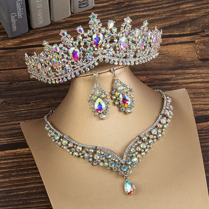 Gorgeous Crystal Bridal Jewelry Set for Weddings