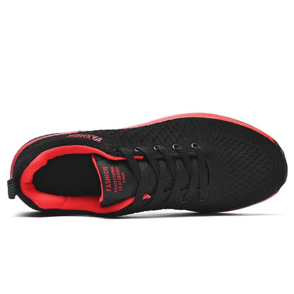 Affordable Breathable Black Red Running Shoes