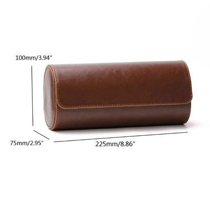 Chic Vintage Leather Watch Travel Case