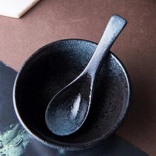 Creative Ceramic Soup Spoons for Japanese Dining