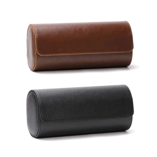 Chic Vintage Leather Watch Travel Case