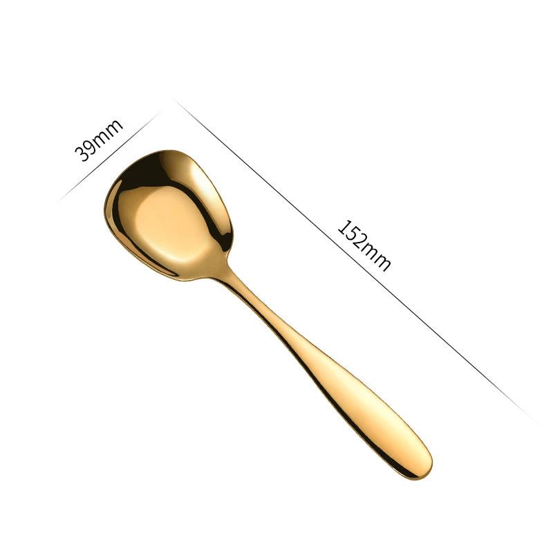 Stylish Stainless Steel Flat Bottom Soup Spoons