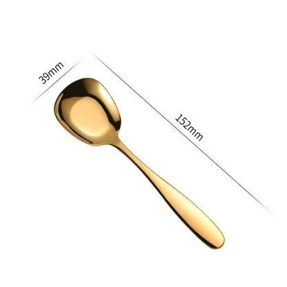 Stylish Stainless Steel Flat Bottom Soup Spoons