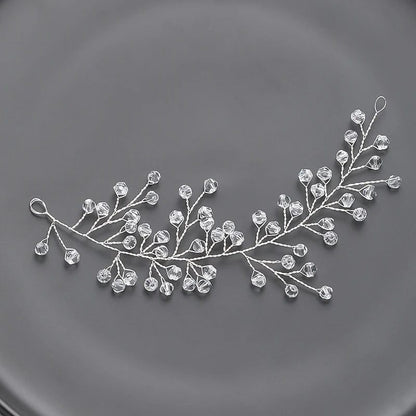 Handmade Silver Pearl Hair Bands for Weddings