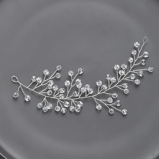 Handmade Silver Pearl Hair Bands for Weddings