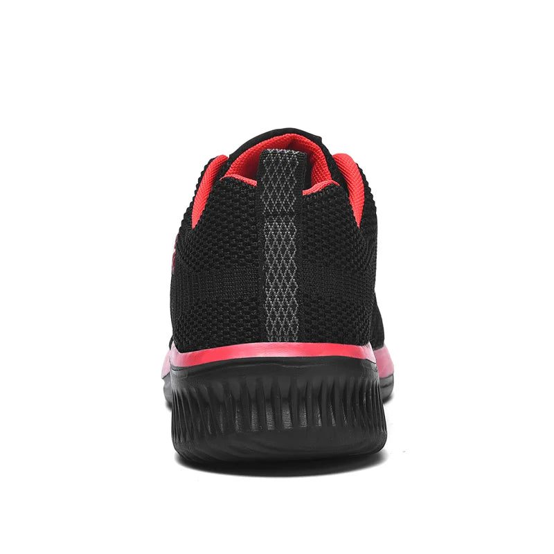 Affordable Breathable Black Red Running Shoes