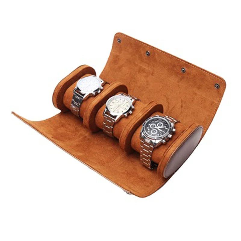 Chic Vintage Leather Watch Travel Case