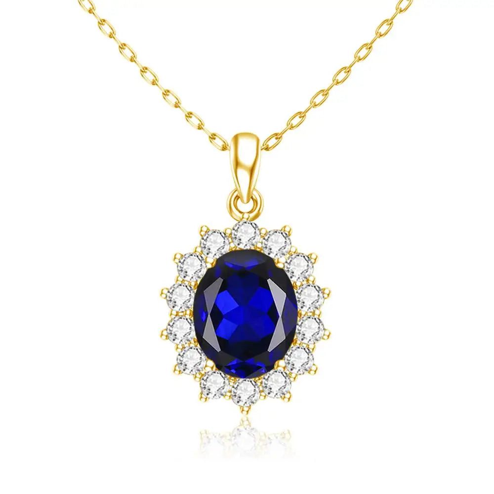 14K Gold Sapphire Jewelry Set for Women