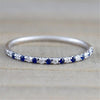 Natural Sapphire Engagement Ring in Sterling Silver