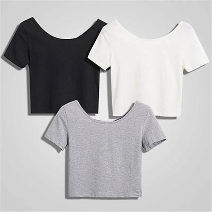 Trendy Women's Cropped T-Shirt for Summer