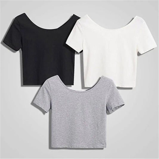Trendy Women's Cropped T-Shirt for Summer