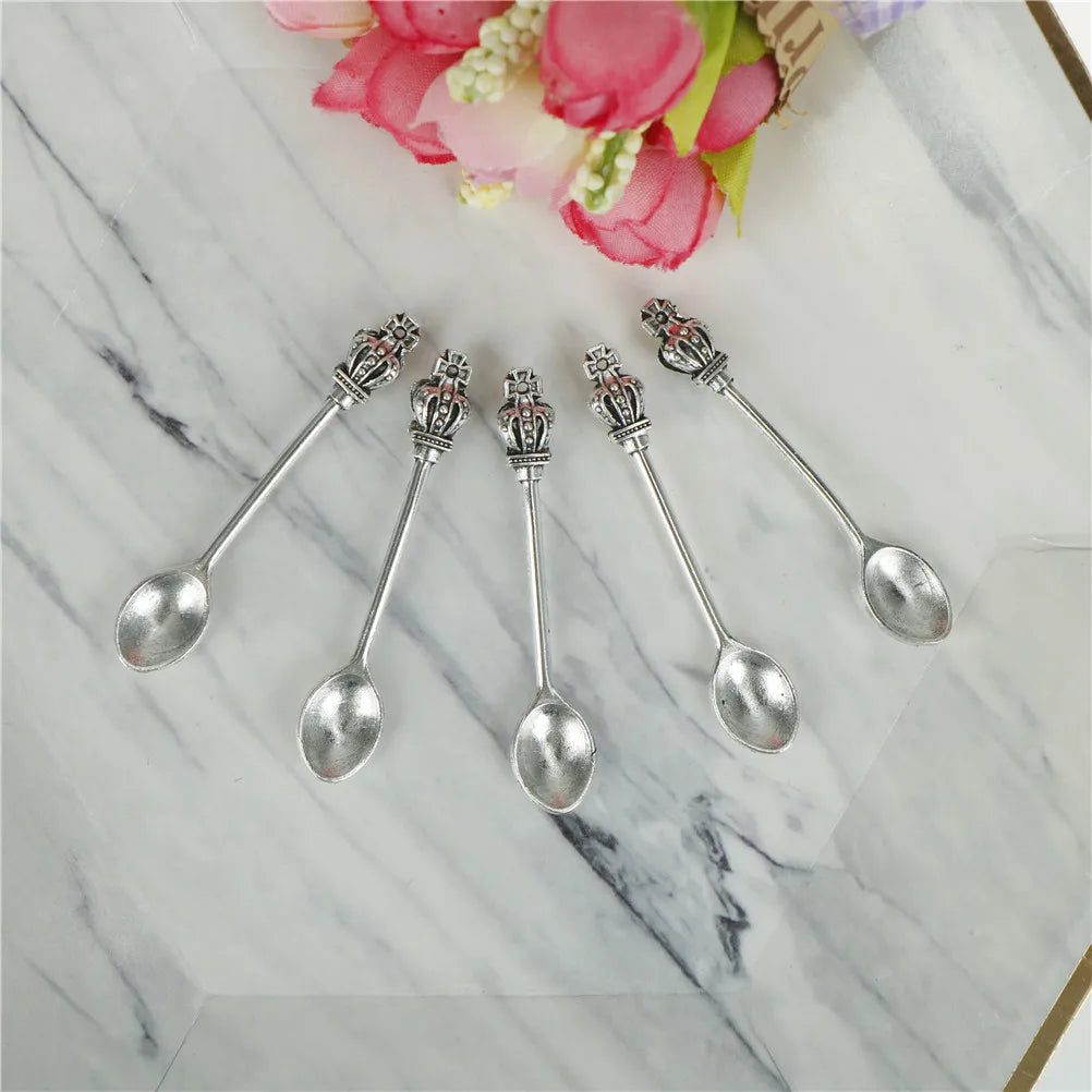 Elegant 5pc Stainless Steel Mini Tea Spoons