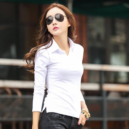 Trendy Long Sleeve Cotton T-Shirts for Women