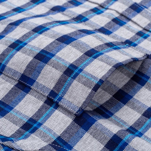 Men's Casual Flannel Shirt Long Sleeve Gingham