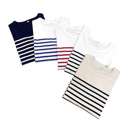Women's Striped Long Sleeve Cotton T-Shirt