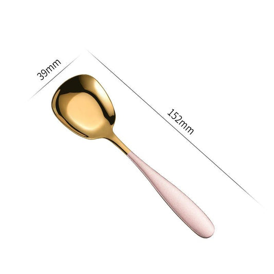 Stylish Stainless Steel Flat Bottom Soup Spoons