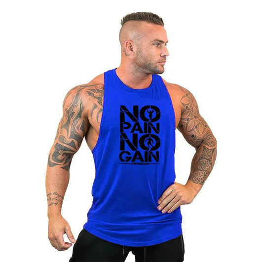 Men's Cotton Hooded Tank Top for Fitness