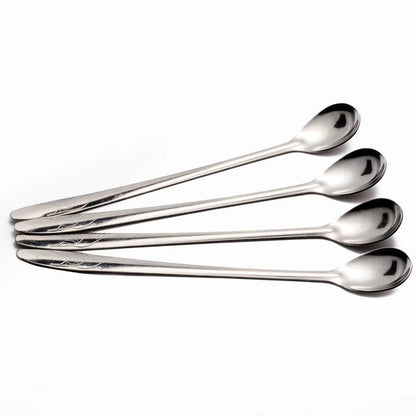 Elegant Long Handled Silver Dessert Spoon