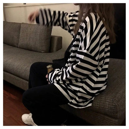 Striped Long Sleeve T-Shirt for Women
