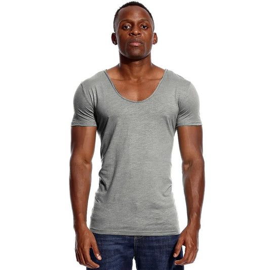 Men's Slim Fit Scoop Neck V-Neck T-Shirt