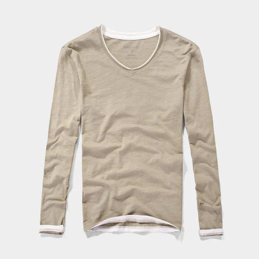 2023 Vintage V-Neck Long Sleeve T-Shirt