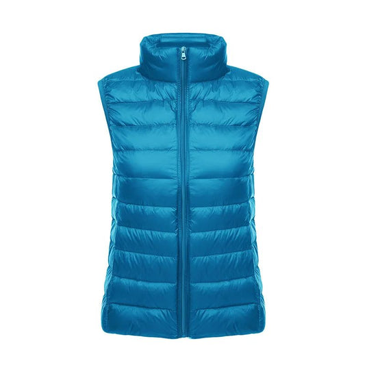 Slim White Sleeveless Down Vest Women Winter