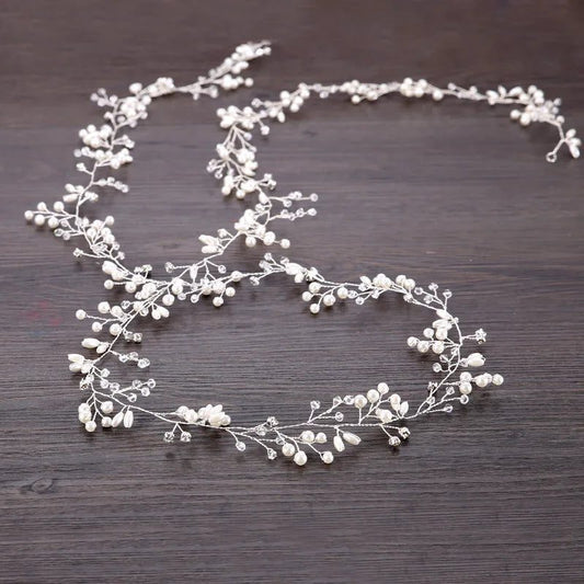 Elegant Floral Crystal Pearl Wedding Hairpin